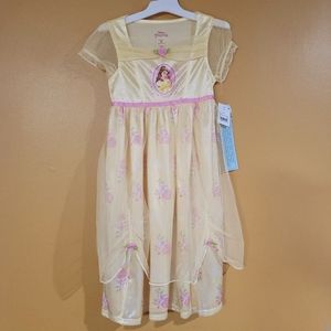 Disney princess toddler girls yellow Belle Fantasy nightgown size 4T